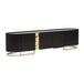 AICO Furniture Lisbon Media Cabinet in Silken Matte Black - Furniture Land (Milwaukee, WI)