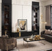 AICO Furniture Lisbon Media Cabinet in Silken Matte Black - Furniture Land (Milwaukee, WI)