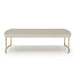 AICO Lisbon Cocktail Table in Silken Matte Cream - Furniture Land (Milwaukee, WI)
