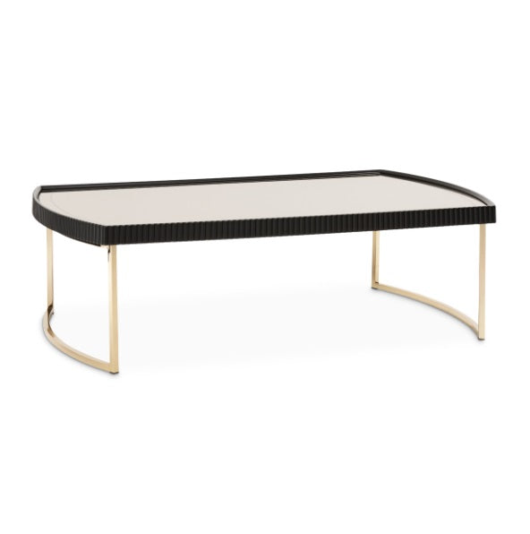 AICO Furniture Lisbon Cocktail Table in Silken Matte Black - Furniture Land (Milwaukee, WI)