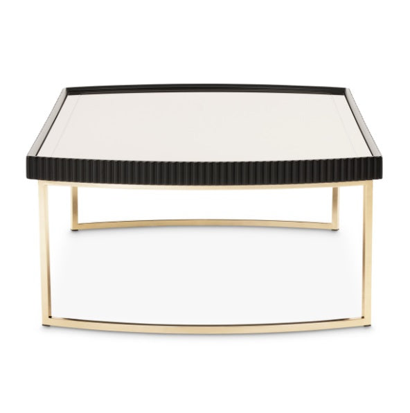 AICO Furniture Lisbon Cocktail Table in Silken Matte Black - Furniture Land (Milwaukee, WI)