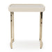 AICO Furniture Lisbon Side Table in Silken Matte Cream - Furniture Land (Milwaukee, WI)
