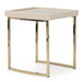 AICO Furniture Lisbon Side Table in Silken Matte Cream - Furniture Land (Milwaukee, WI)