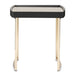 AICO Furniture Lisbon Side Table in Silken Matte Black - Furniture Land (Milwaukee, WI)
