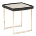 AICO Furniture Lisbon Side Table in Silken Matte Black - Furniture Land (Milwaukee, WI)