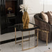 AICO Furniture Lisbon Side Table in Silken Matte Black - Furniture Land (Milwaukee, WI)