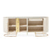 AICO Furniture Lisbon Console Table in Silken Matte Cream - Furniture Land (Milwaukee, WI)