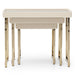 AICO Lisbon Nesting Tables in Silken Matte Cream - Furniture Land (Milwaukee, WI)