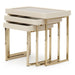 AICO Lisbon Nesting Tables in Silken Matte Cream - Furniture Land (Milwaukee, WI)