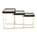 AICO Furniture Lisbon Nesting Table in Silken Matte Black - Furniture Land (Milwaukee, WI)
