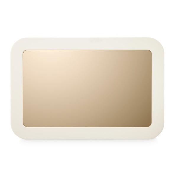 AICO Furniture Wall Mirror in Silken Matte Cream - Furniture Land (Milwaukee, WI)