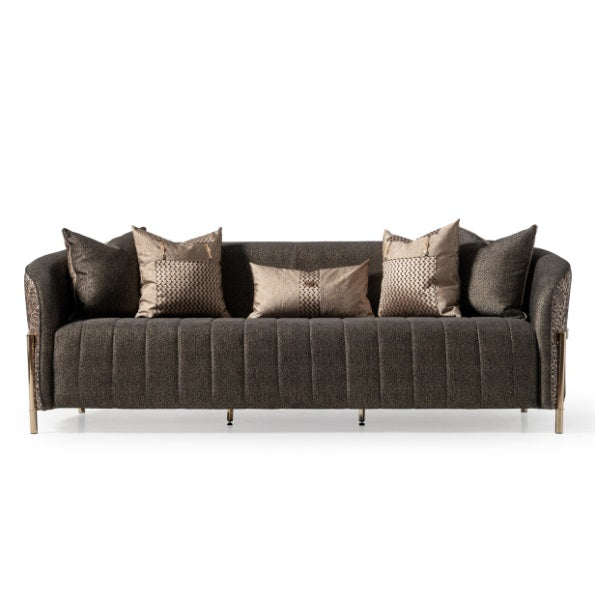AICO Furniture Lisbon Sofa in Onyx Gold - Furniture Land (Milwaukee, WI)