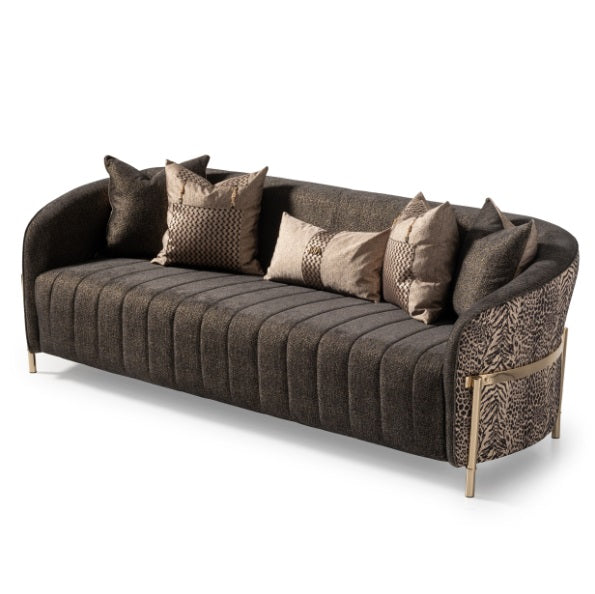 AICO Furniture Lisbon Sofa in Onyx Gold - Furniture Land (Milwaukee, WI)