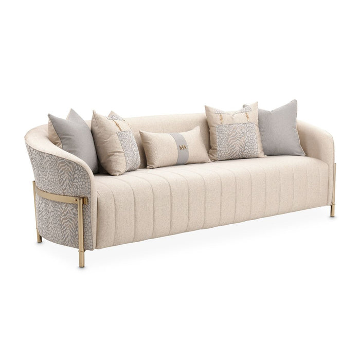 AICO Lisbon Sofa in Opal Gold - Furniture Land (Milwaukee, WI)