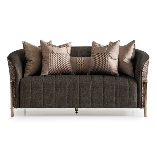 AICO Furniture Lisbon Loveseat in Onyx Gold - Furniture Land (Milwaukee, WI)