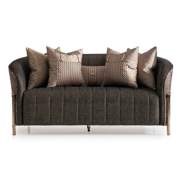 AICO Furniture Lisbon Loveseat in Onyx Gold - Furniture Land (Milwaukee, WI)