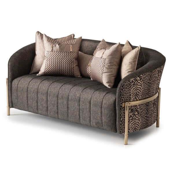 AICO Furniture Lisbon Loveseat in Onyx Gold - Furniture Land (Milwaukee, WI)