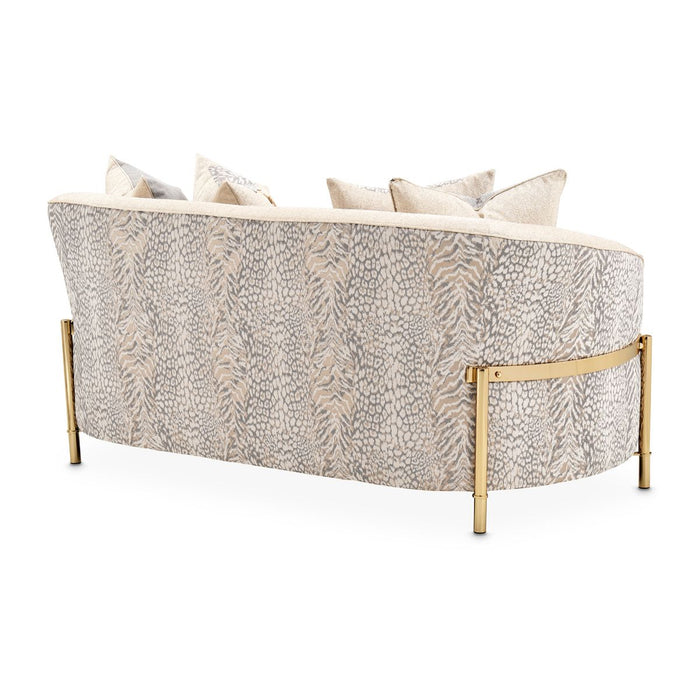 AICO Lisbon Loveseat in Opal Gold - Furniture Land (Milwaukee, WI)