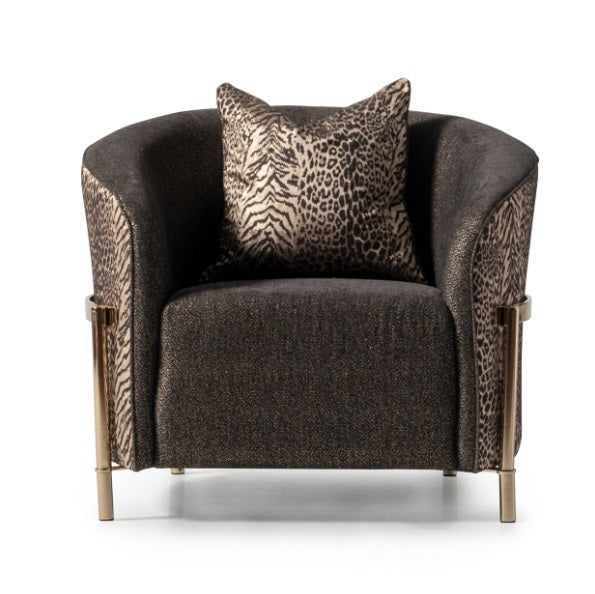 AICO Furniture Lisbon Chair in Onyx Gold - Furniture Land (Milwaukee, WI)