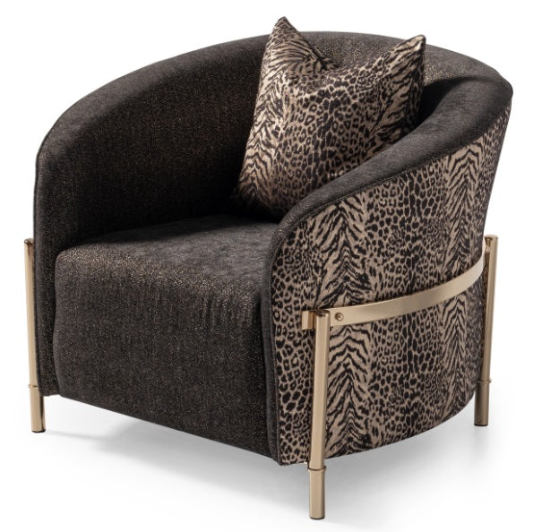 AICO Furniture Lisbon Chair in Onyx Gold - Furniture Land (Milwaukee, WI)