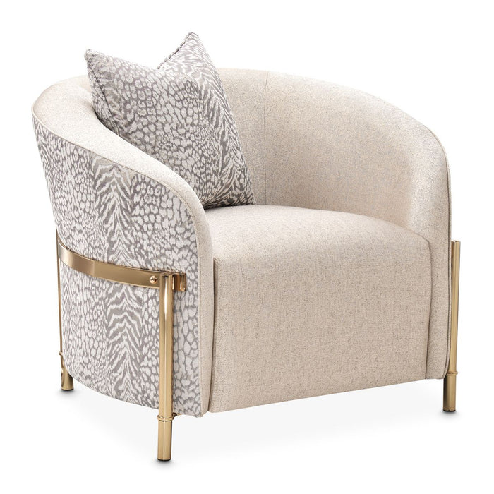 AICO Lisbon Chair in Opal Gold - Furniture Land (Milwaukee, WI)