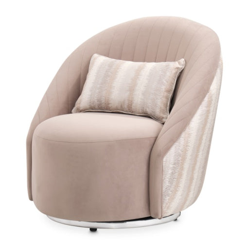 AICO Furniture Lucca Swivel Chair Silver in Silver - Furniture Land (Milwaukee, WI)