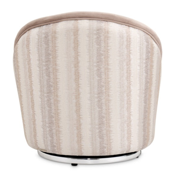 AICO Furniture Lucca Swivel Chair Silver in Silver - Furniture Land (Milwaukee, WI)