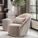 AICO Furniture Lucca Swivel Chair Silver in Silver - Furniture Land (Milwaukee, WI)