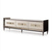 AICO Lousanne Media Cabinet in Glossy Mocha Sand - Furniture Land (Milwaukee, WI)
