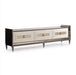 AICO Lousanne Media Cabinet in Glossy Mocha Sand - Furniture Land (Milwaukee, WI)