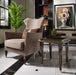 AICO Lousanne Side Table in Glossy Mocha Sand - Furniture Land (Milwaukee, WI)