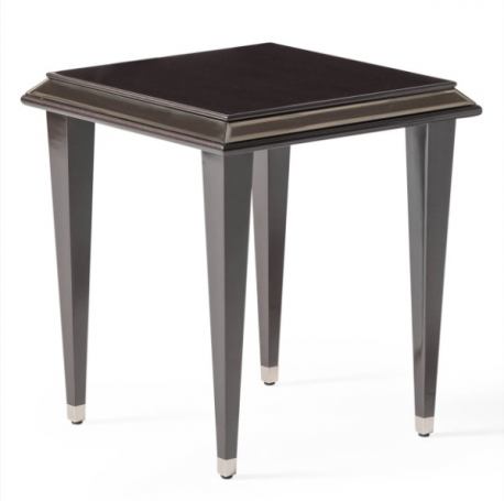 AICO Lousanne Side Table in Glossy Mocha Sand - Furniture Land (Milwaukee, WI)