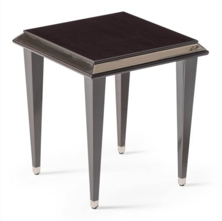AICO Lousanne Side Table in Glossy Mocha Sand - Furniture Land (Milwaukee, WI)