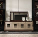 AICO Lousanne Console in Glossy Mocha Sand - Furniture Land (Milwaukee, WI)