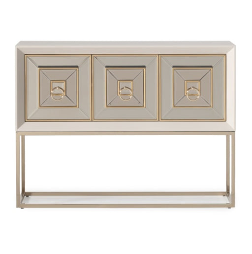 AICO Furniture Madison Small Console with Leg in Glistening Gold - Furniture Land (Milwaukee, WI)