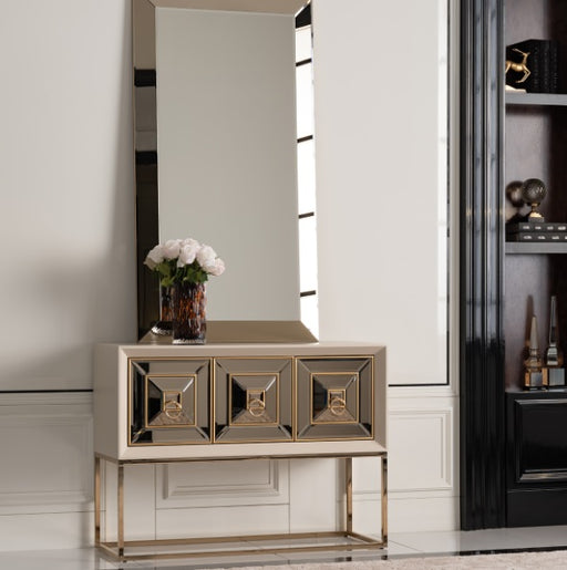 AICO Furniture Madison Small Mirror in Glistening Gold - Furniture Land (Milwaukee, WI)