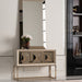 AICO Furniture Madison Small Console with Leg in Glistening Gold - Furniture Land (Milwaukee, WI)
