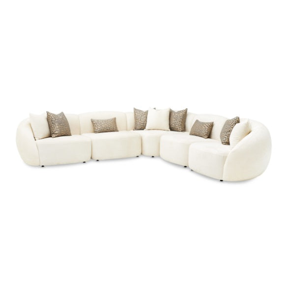 AICO Furniture Le Montreaux Corner Unit in Gardenia - Furniture Land (Milwaukee, WI)
