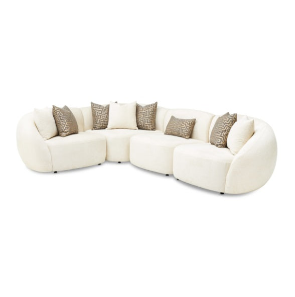 AICO Furniture Le Montreaux Corner Unit in Gardenia - Furniture Land (Milwaukee, WI)