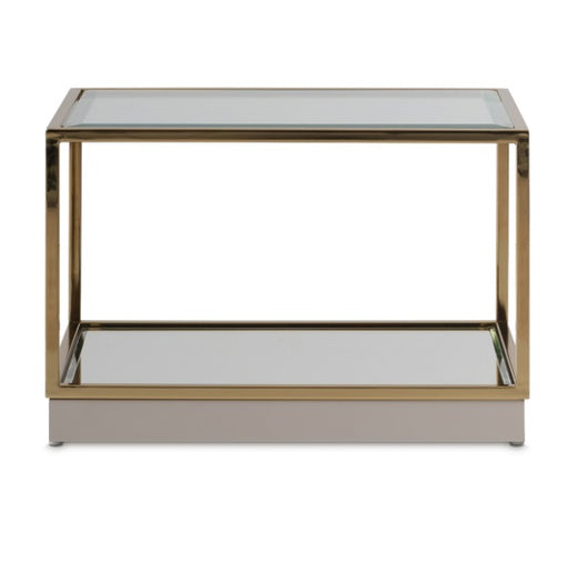 AICO Furniture Savannah Breeze 2pc Small Cocktail Table in Bright Gold - Furniture Land (Milwaukee, WI)