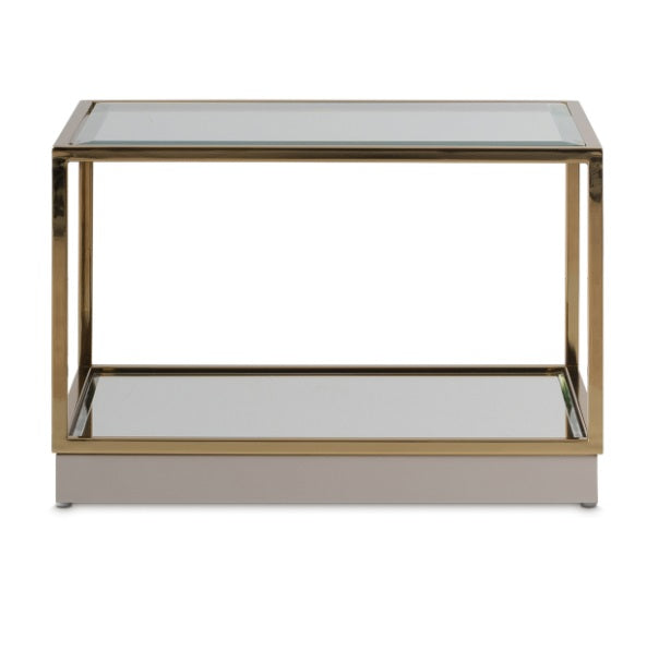 AICO Furniture Savannah Breeze 2pc Small Cocktail Table in Bright Gold - Furniture Land (Milwaukee, WI)