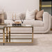AICO Furniture Savannah Breeze 2pc Tall Cocktail Table in Bright Gold - Furniture Land (Milwaukee, WI)