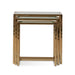 AICO Furniture Savannah Breeze 3pc Nesting Tables Set in Bright Gold - Furniture Land (Milwaukee, WI)