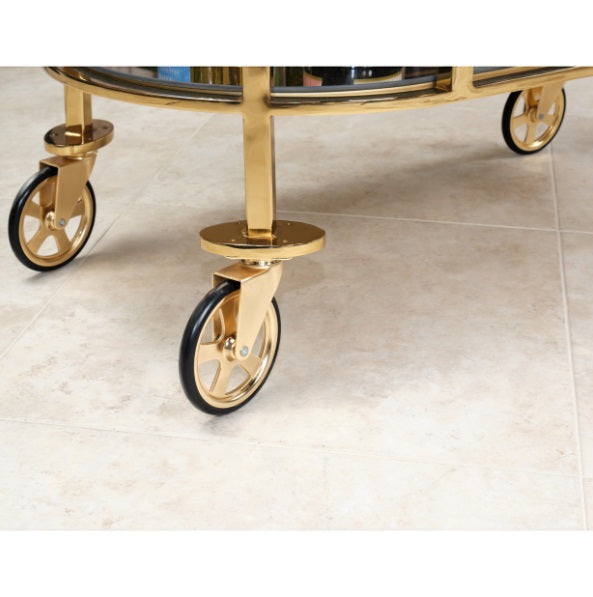 AICO Furniture Savannah Breeze Serving Cart in Bright Gold - Furniture Land (Milwaukee, WI)