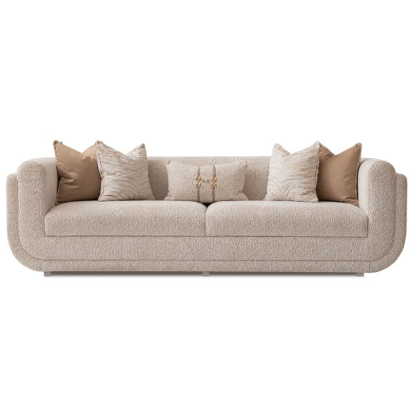 AICO Furniture Savannah Breeze Mansion Sofa Cashmere in Bright Gold - Furniture Land (Milwaukee, WI)