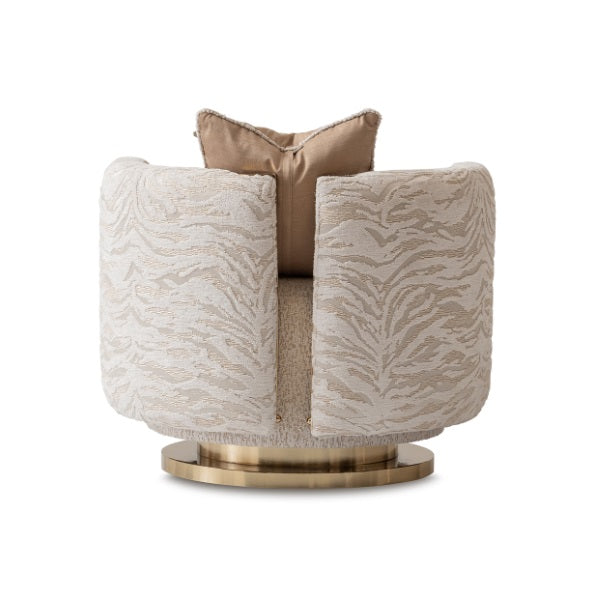AICO Furniture Savannah Breeze Swivel Chair Cashmere in Bright Gold - Furniture Land (Milwaukee, WI)