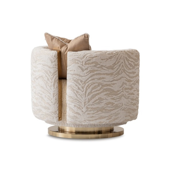 AICO Furniture Savannah Breeze Swivel Chair Cashmere in Bright Gold - Furniture Land (Milwaukee, WI)