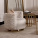 AICO Furniture Savannah Breeze Swivel Chair Cashmere in Bright Gold - Furniture Land (Milwaukee, WI)