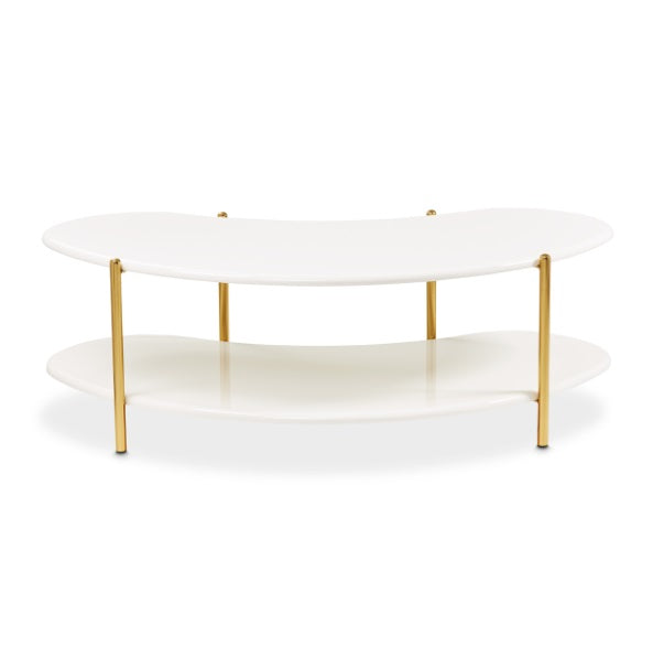 AICO Furniture Sassani Cocktail Table in Pearl White/Gold - Furniture Land (Milwaukee, WI)