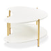 AICO Furniture Sassani Cocktail Table in Pearl White/Gold - Furniture Land (Milwaukee, WI)